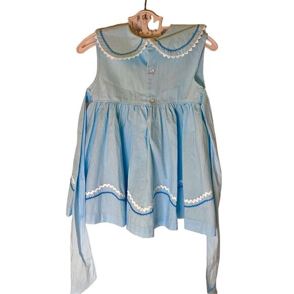 Vintage Nannette Baby Toddler Doll Blue W Sailboat, Fish  & Sea Sun Dress - Picture 2 of 7